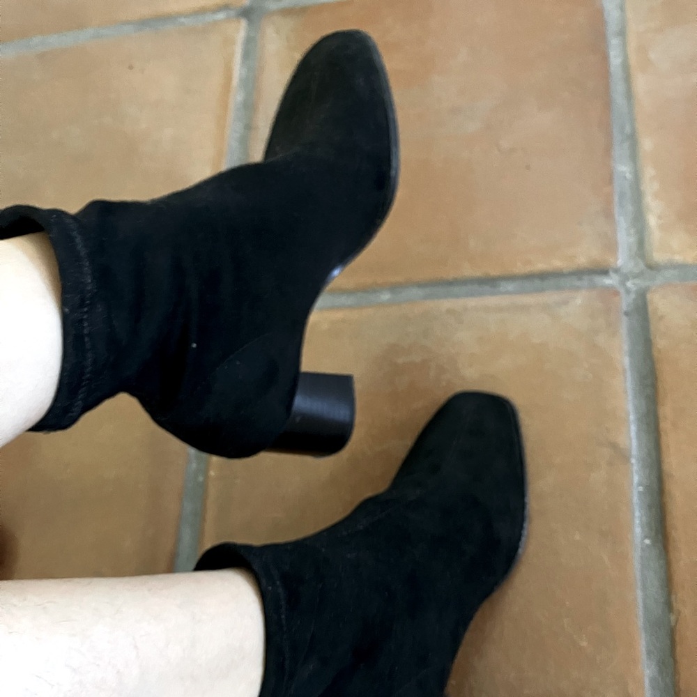 H&M Black Suede Booties